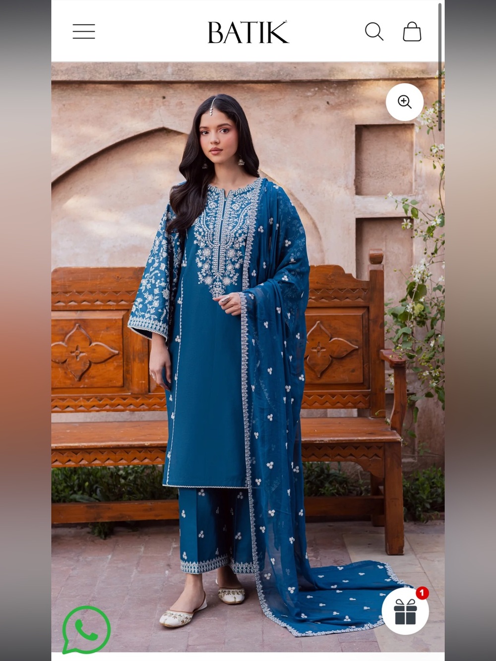 Teal Embroidered Women's Kurta Set